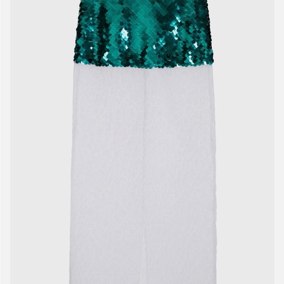 Zara Contrast Sequinned Skirt Limited Edition Dusty Mauve Size XS S 2630/800 NWT - Picture 4 of 8